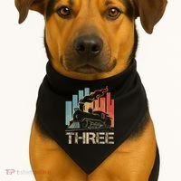 3rd Birthday Train Funny 3 Year Old Train Birthday Boy Girl USA-Made Doggie Bandana thumb 1