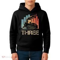 3rd Birthday Train Funny 3 Year Old Train Birthday Boy Girl Kids Hoodie thumb 4