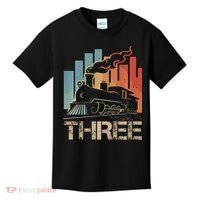3rd Birthday Train Funny 3 Year Old Train Birthday Boy Girl Kids T-Shirt thumb 0