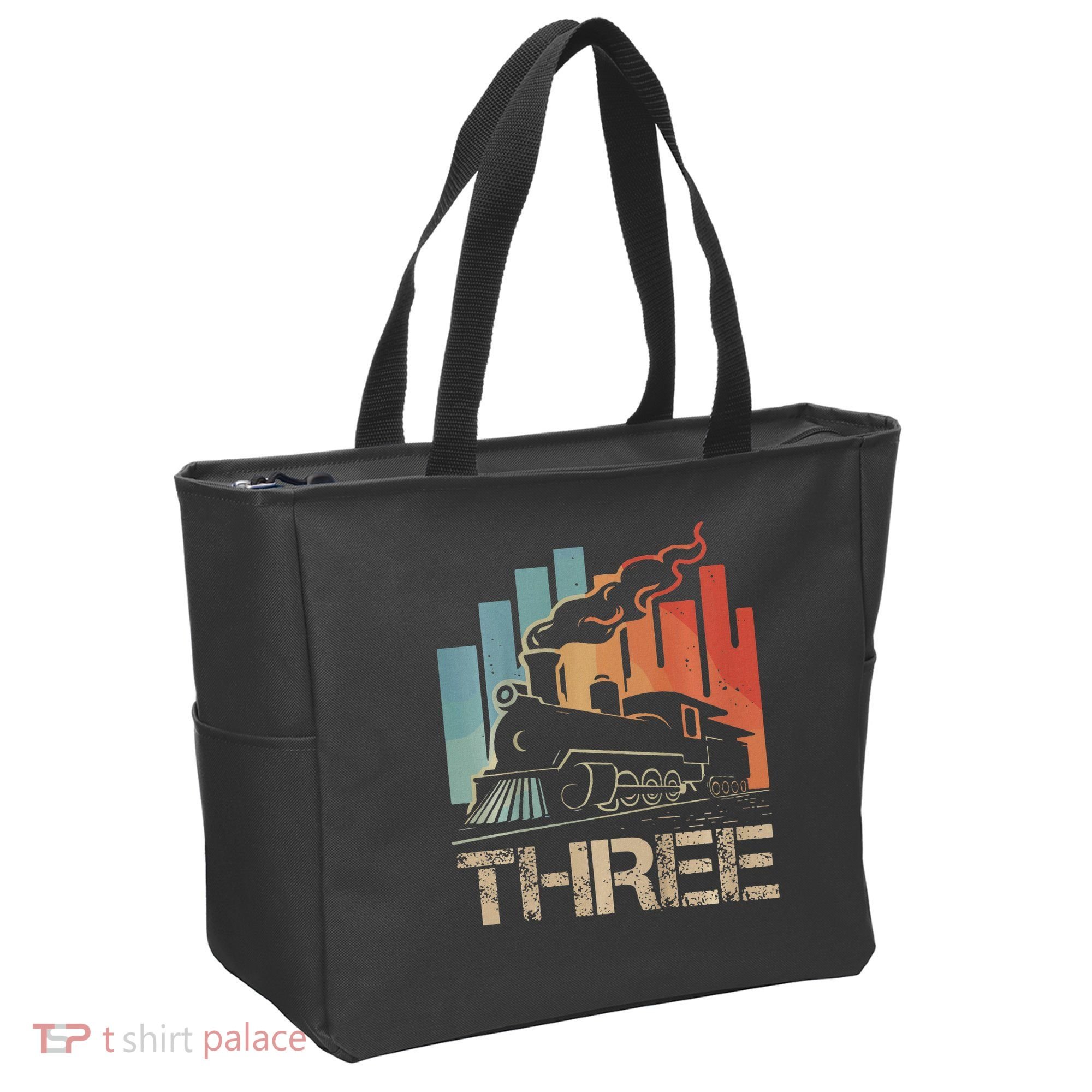 3rd Birthday Train Funny 3 Year Old Train Birthday Boy Girl Tote Bag