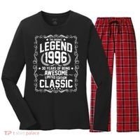 30th Birthday The Original Legend 1996 Awesome Classic  Women's Long Sleeve Flannel Pajama Set  thumb 0