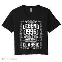 30th Birthday The Original Legend 1996 Awesome Classic  Women's Crop Top Tee thumb 0
