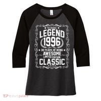 30th Birthday The Original Legend 1996 Awesome Classic  Women's Tri-Blend 3/4-Sleeve Raglan Shirt thumb 0