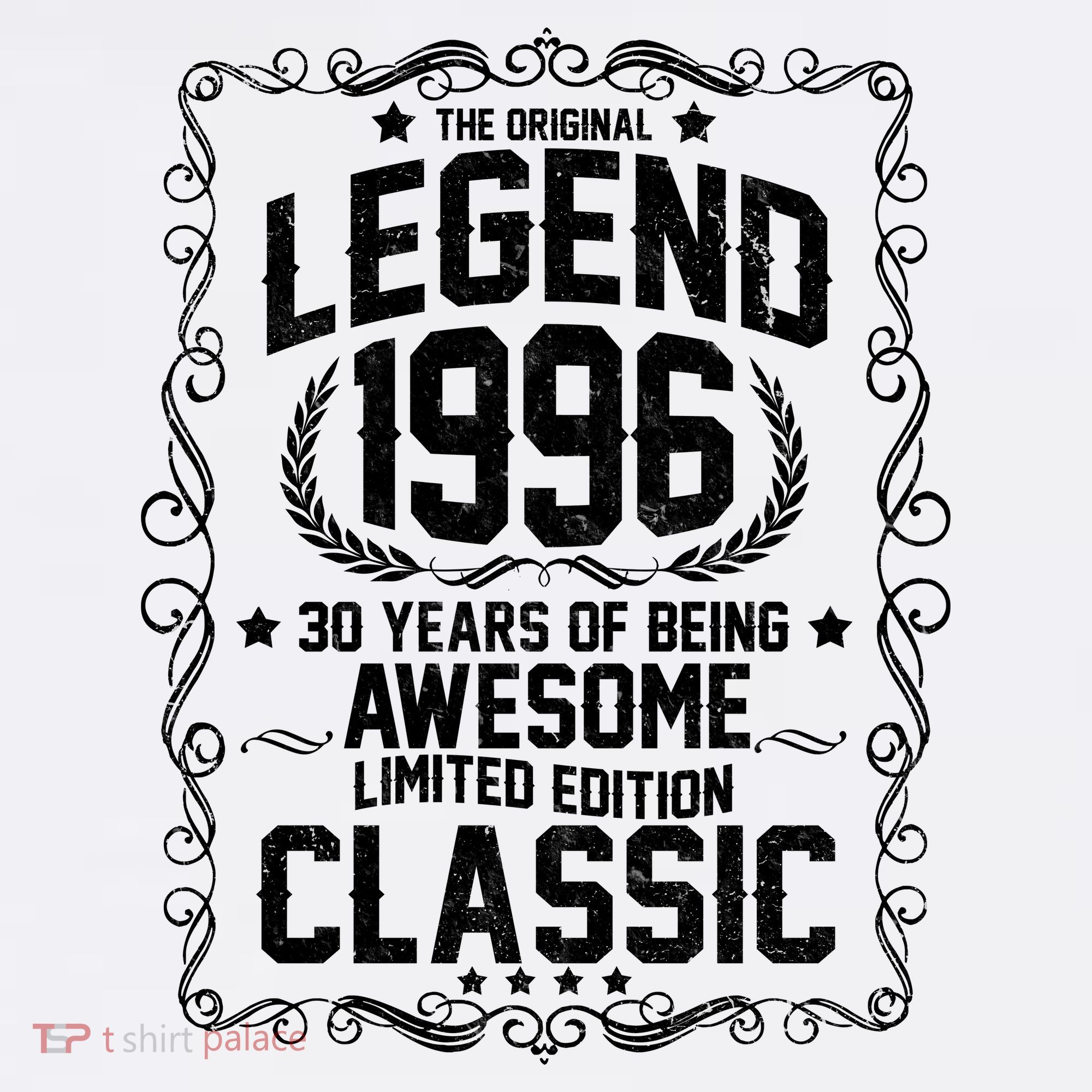 30th Birthday The Original Legend 1996 Awesome Classic  Comfort Colors Garment-Dyed Hooded Sweatshirt