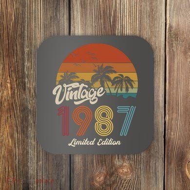 36th Birthday Vintage Limited Edition 1987 Coaster