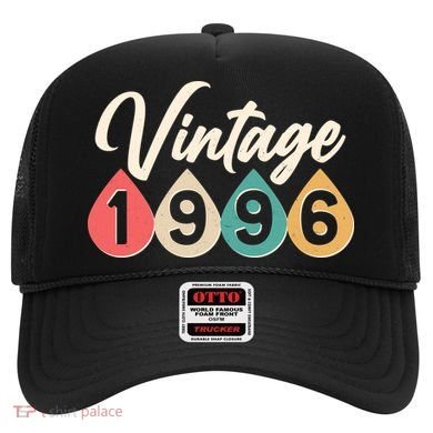 30th Birthday Vintage 1996 Retro Teardrop Design  Hat
