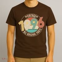 30th Birthday Vintage 1996 All Original Parts Emblem T-Shirt thumb 3