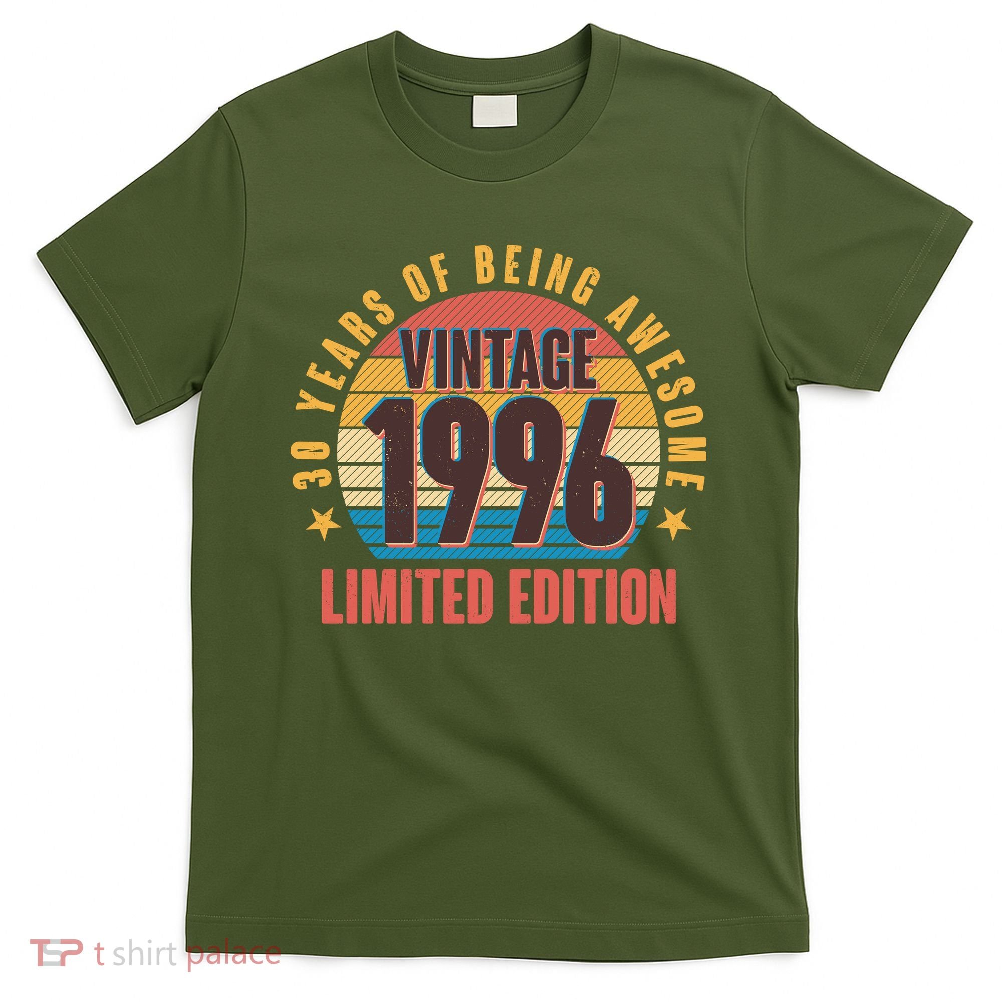 30th Birthday Vintage 1996 30 Years Of Being Awesome Limited Edition  T-Shirt