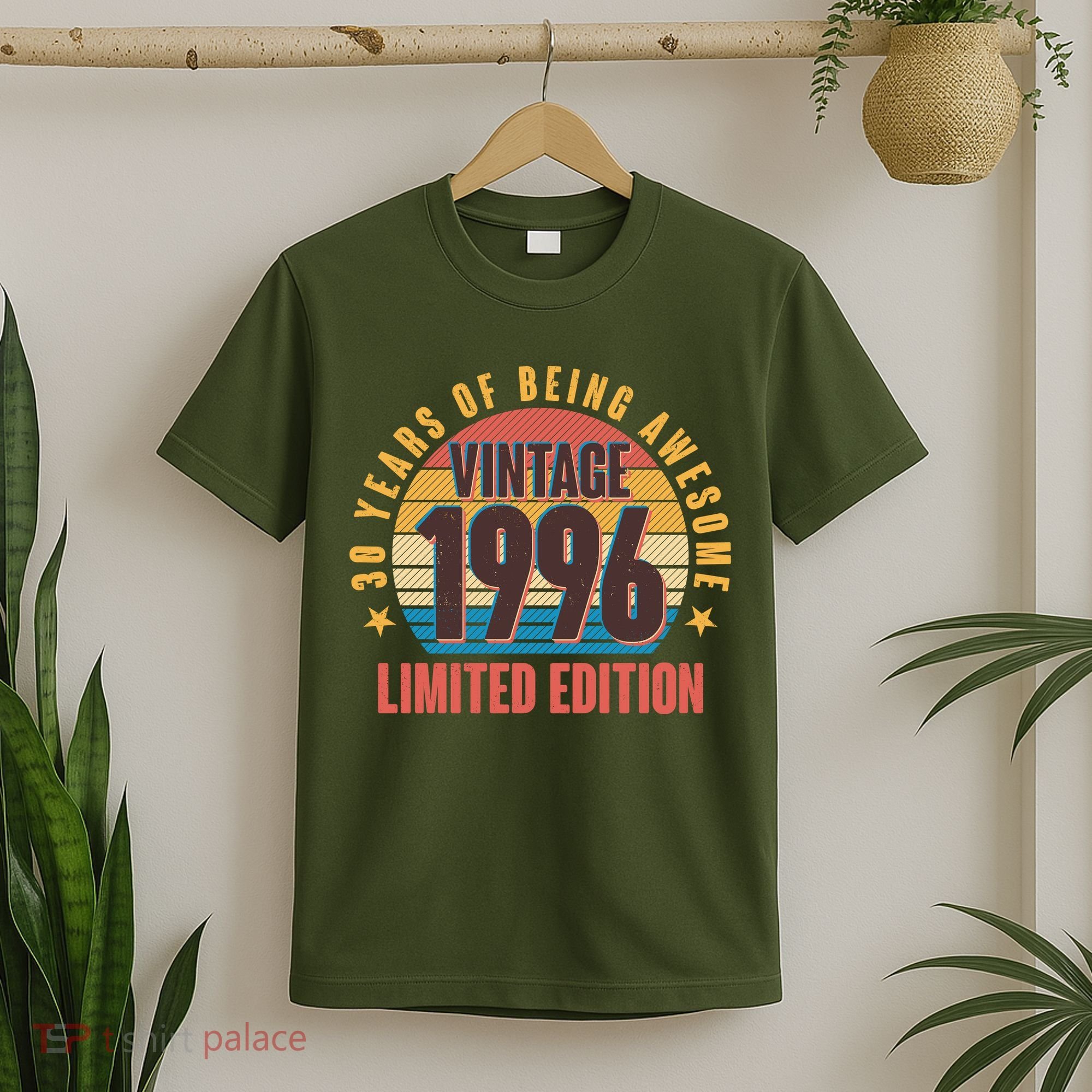 30th Birthday Vintage 1996 30 Years Of Being Awesome Limited Edition  T-Shirt
