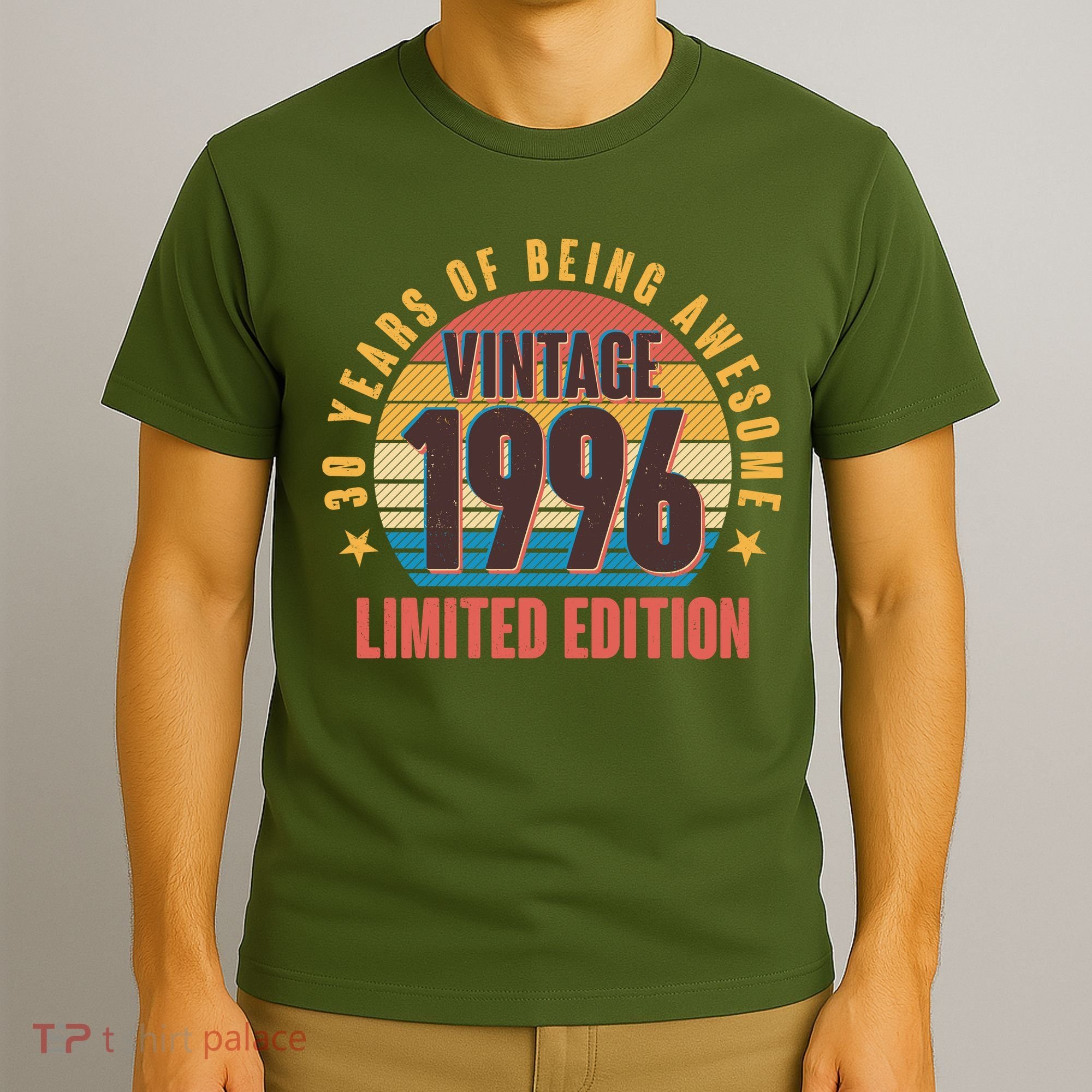 30th Birthday Vintage 1996 30 Years Of Being Awesome Limited Edition  T-Shirt