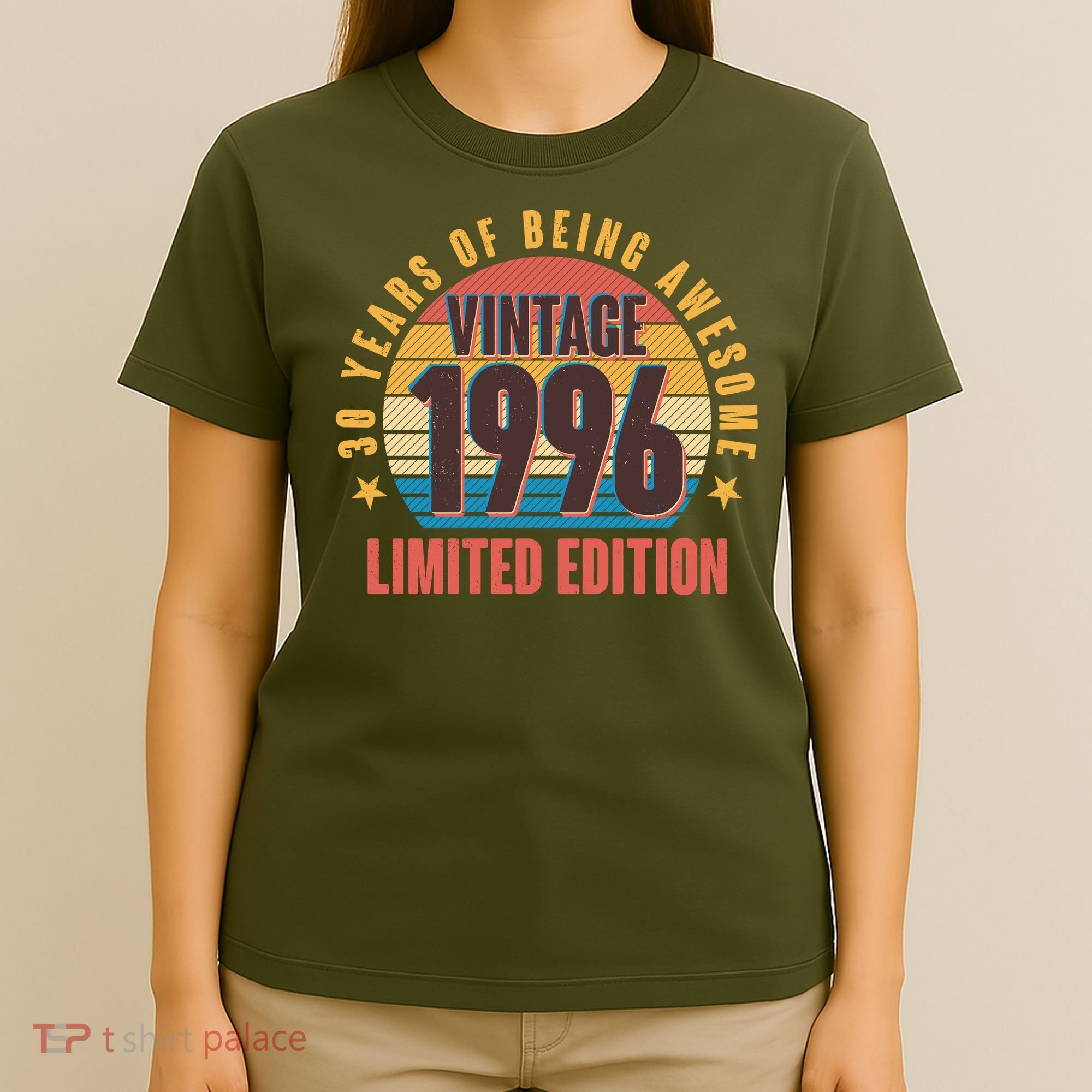 30th Birthday Vintage 1996 30 Years Of Being Awesome Limited Edition  T-Shirt