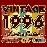 30th Birthday Vintage 1996 Limited Edition Awesome Epic Legend T-Shirt thumb 7
