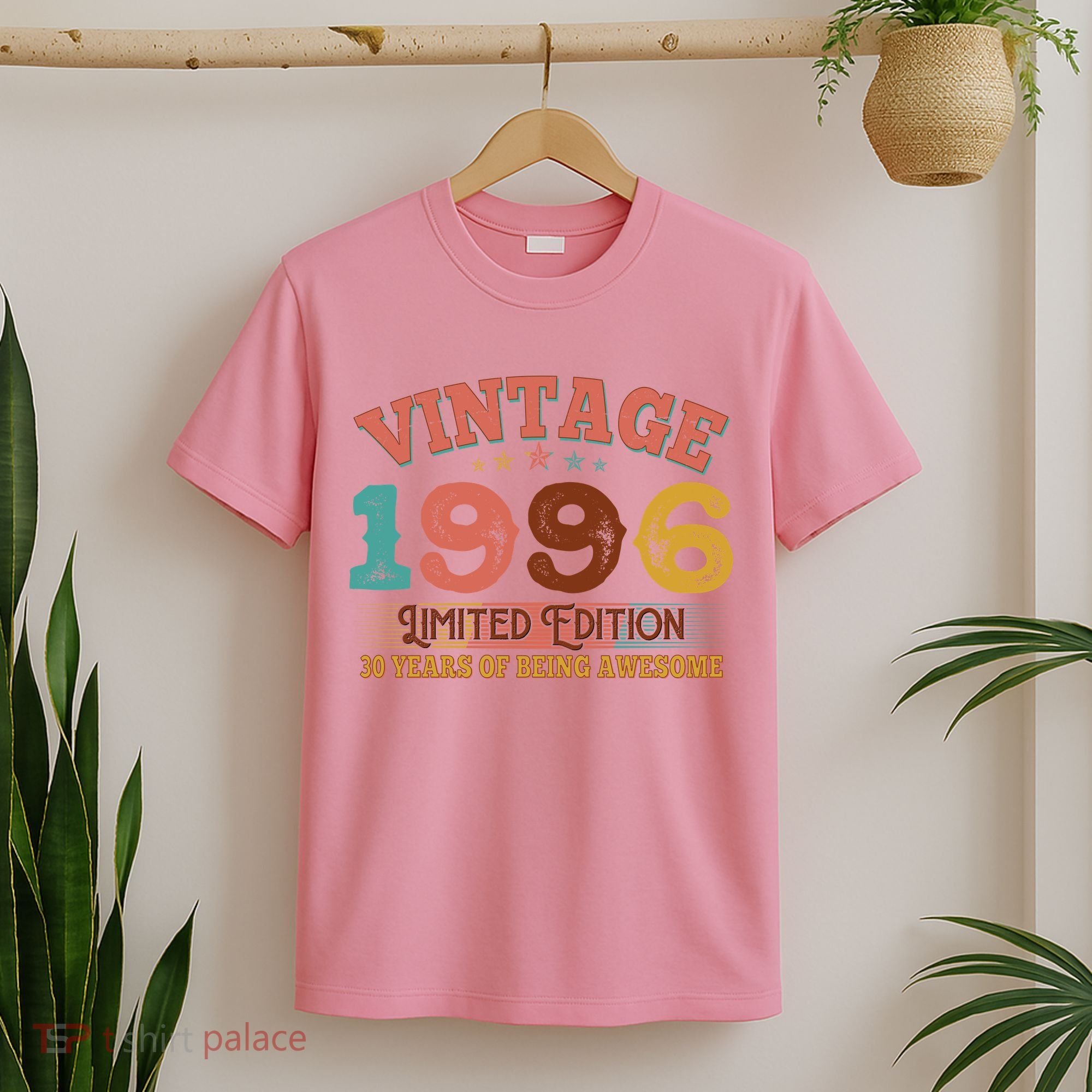 30th Birthday Vintage 1996 Limited Edition 30 Years Of Being Awesome T-Shirt
