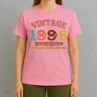 30th Birthday Vintage 1996 Limited Edition 30 Years Of Being Awesome T-Shirt thumb 4