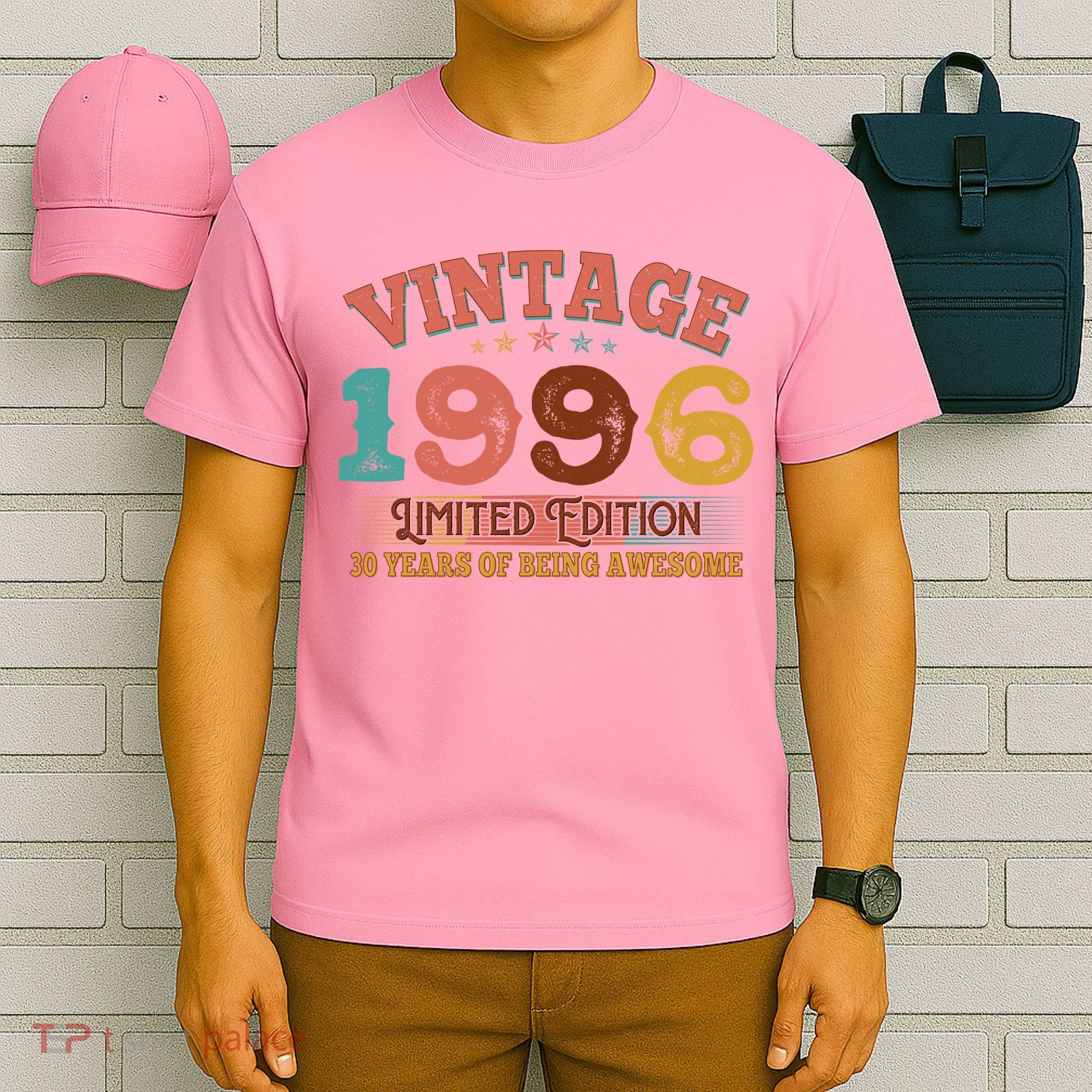 30th Birthday Vintage 1996 Limited Edition 30 Years Of Being Awesome T-Shirt