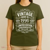 30th Birthday Vintage Made In 1996 Premium Quality Authentic Classic Birthday T-Shirt thumb 4