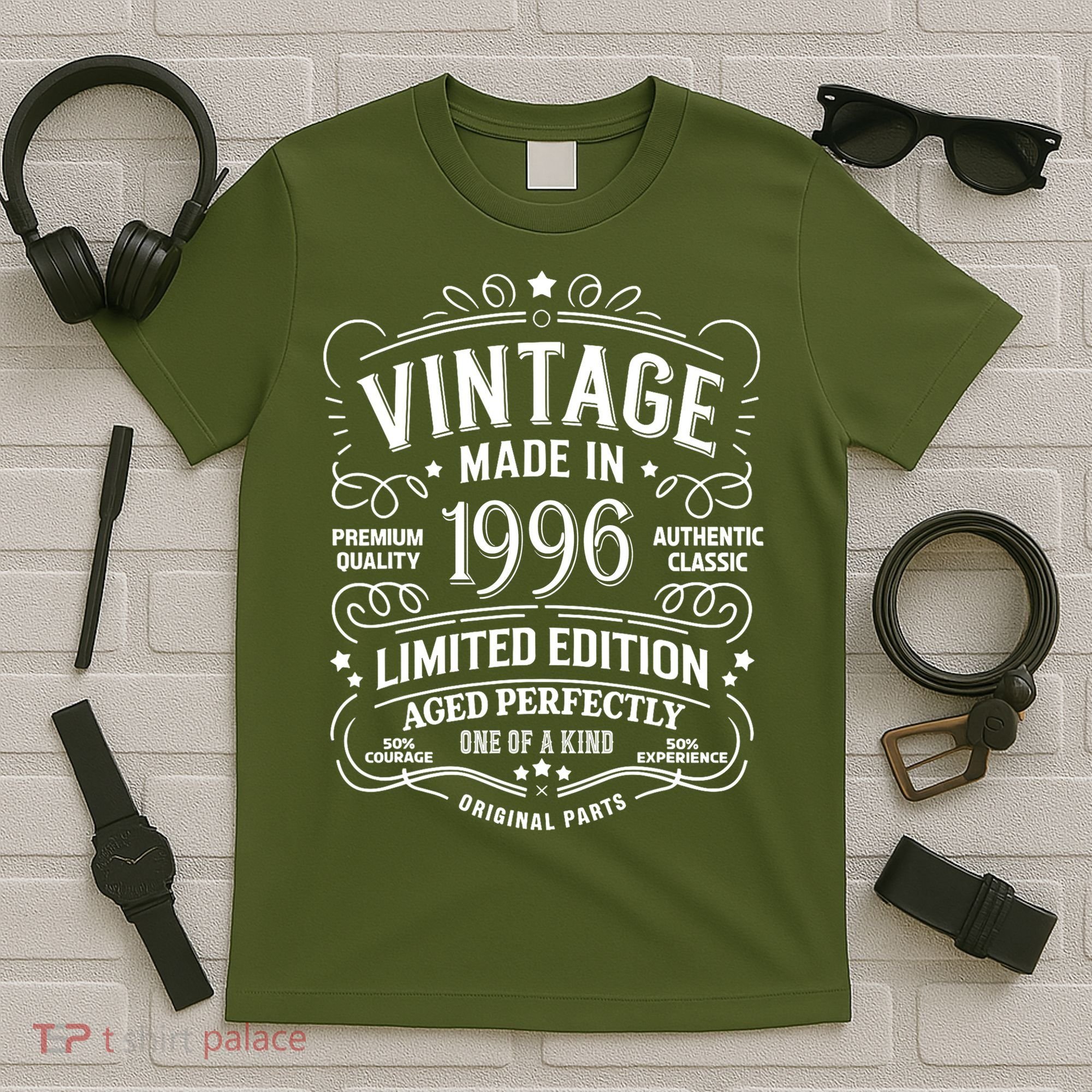 30th Birthday Vintage Made In 1996 Premium Quality Authentic Classic Birthday T-Shirt