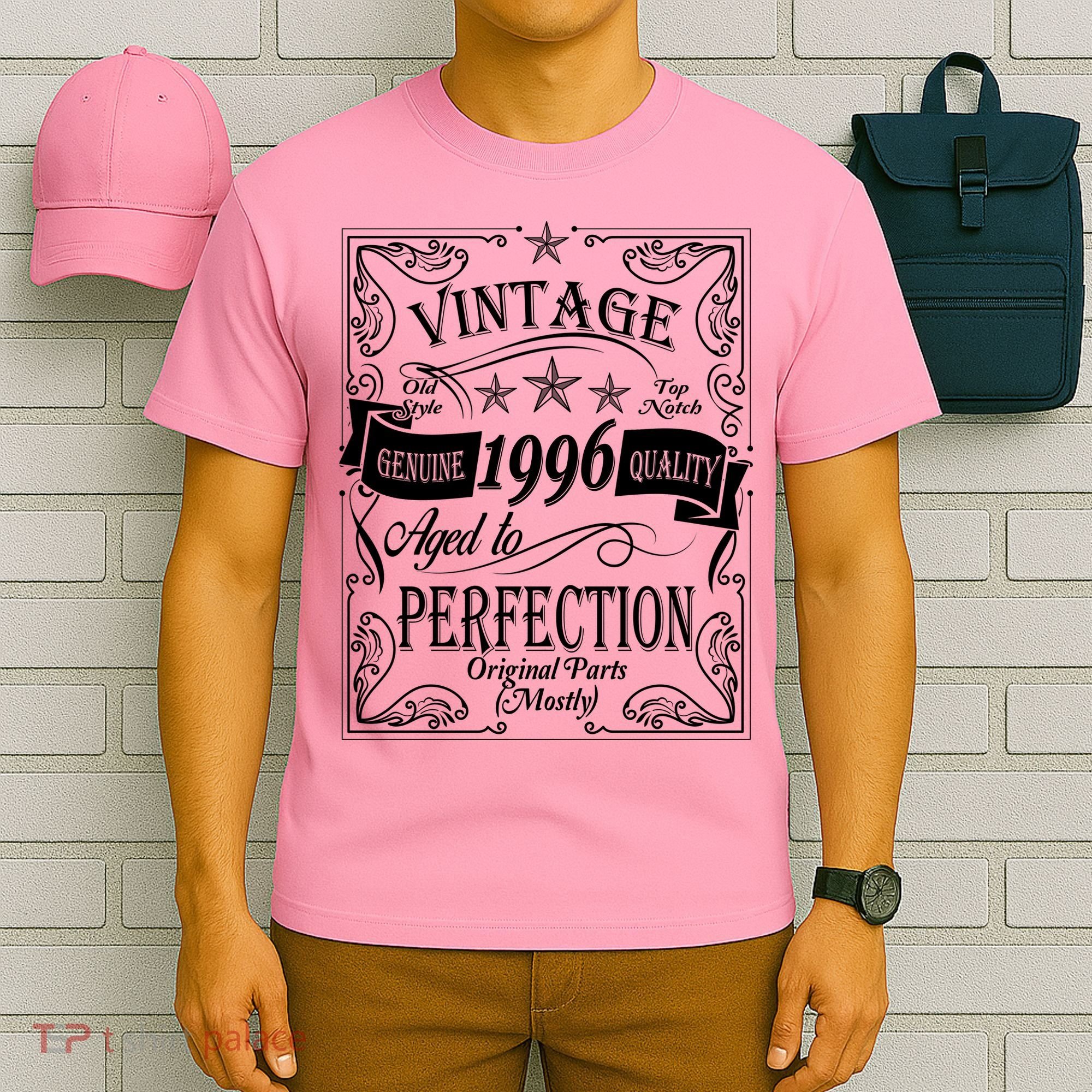 30th Birthday Vintage 1996 Genuine Quality Age To Perfection Original Parts Mostly T-Shirt