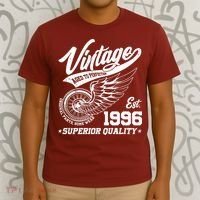 30th Birthday Vintage Age To Perfection EST 1996 Superior Quality T-Shirt thumb 3
