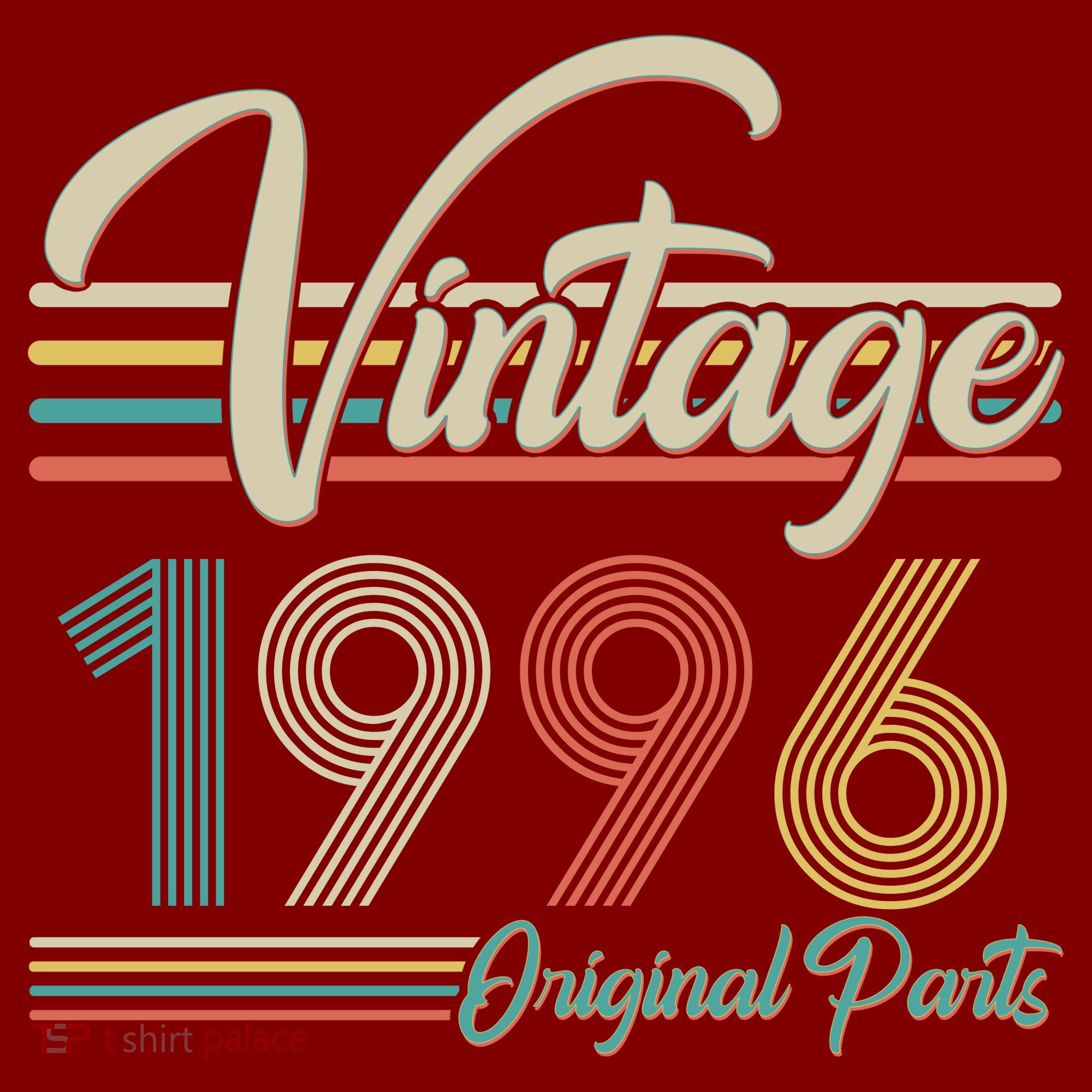 30th Birthday Vintage 1996 Original Parts Birthday T-Shirt