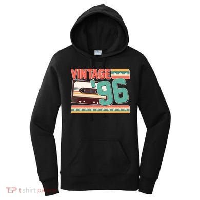 30th Birthday Vintage 1996 Cassette Tape  Women's Hoodie