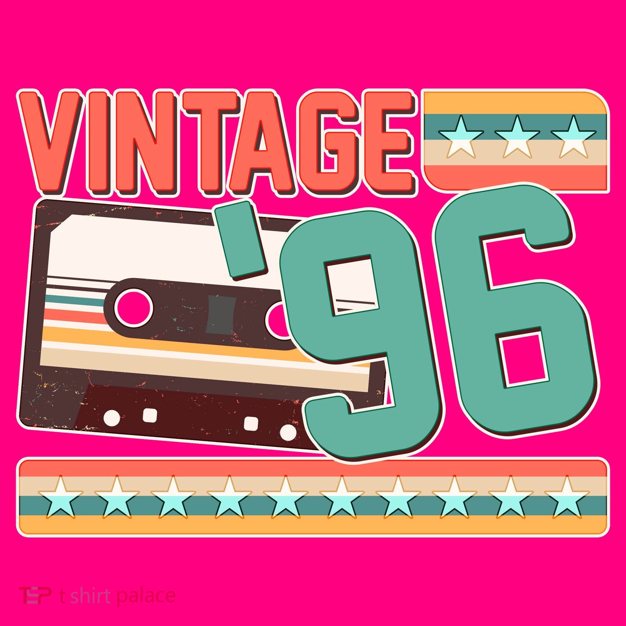 30th Birthday Vintage 1996 Cassette Tape  T-Shirt