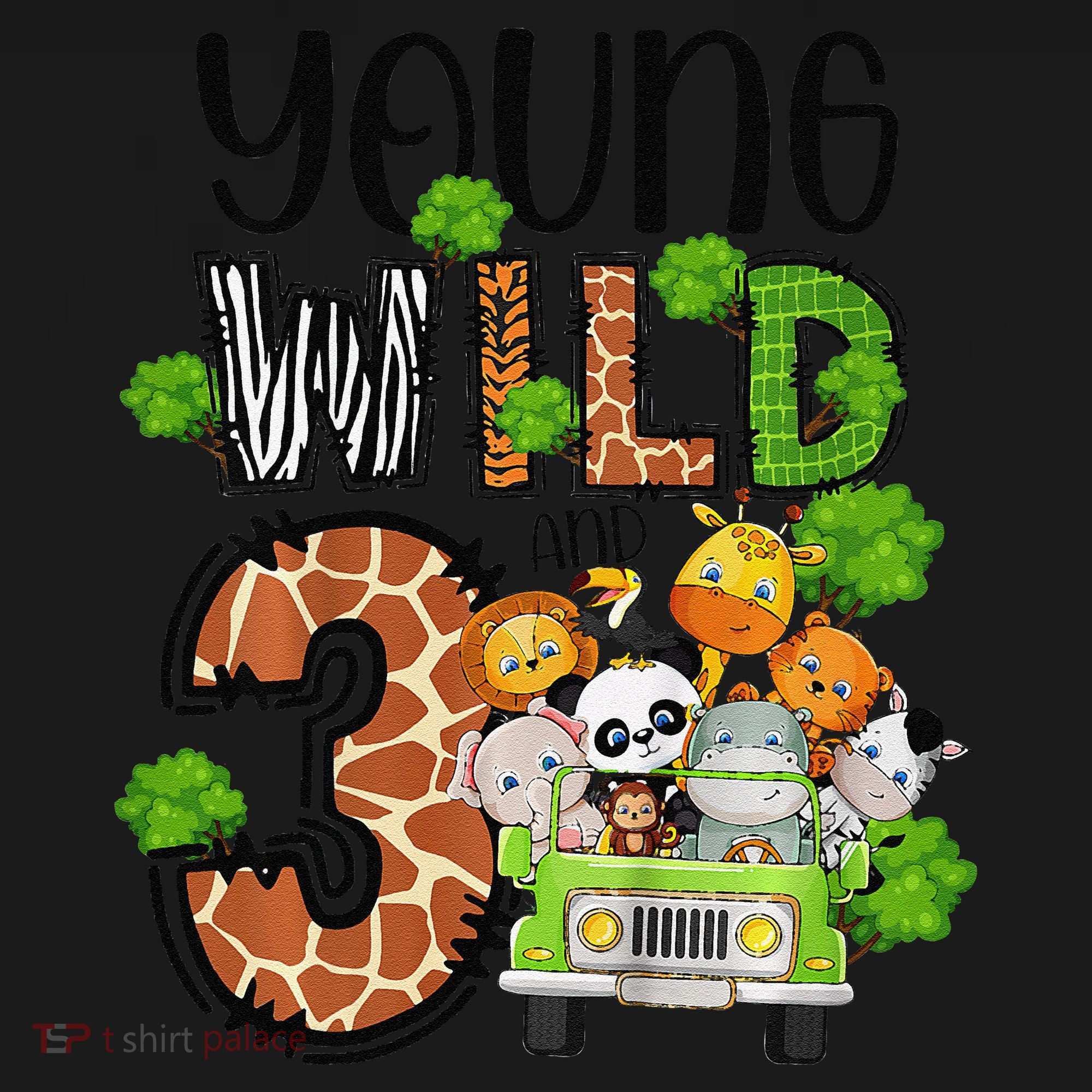 3rd Birthday Young Wild Three 3 Year Old Safari Zoo Ornament