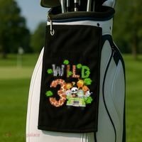3rd Birthday Young Wild Three 3 Year Old Safari Zoo Golf Towel thumb 2