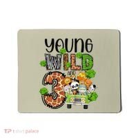 3rd Birthday Young Wild Three 3 Year Old Safari Zoo Mousepad thumb 0