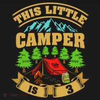 3rd Camping Birthday Camper Lover 3 Year Old Backpack thumb 2