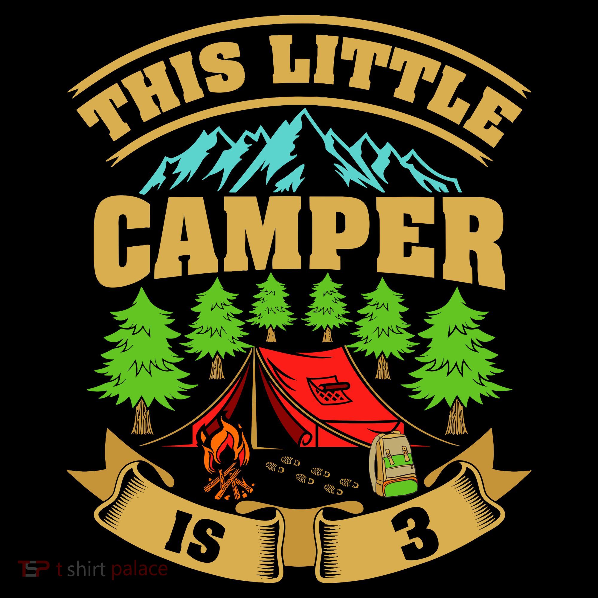 3rd Camping Birthday Camper Lover 3 Year Old Ornament