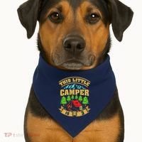 3rd Camping Birthday Camper Lover 3 Year Old USA-Made Doggie Bandana thumb 1