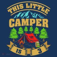 3rd Camping Birthday Camper Lover 3 Year Old USA-Made Doggie Bandana thumb 2