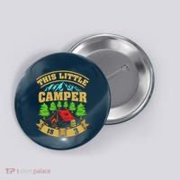 3rd Camping Birthday Camper Lover 3 Year Old Button thumb 0