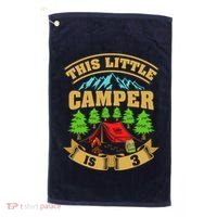 3rd Camping Birthday Camper Lover 3 Year Old Golf Towel thumb 0