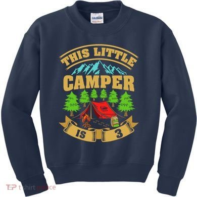 3rd Camping Birthday Camper Lover 3 Year Old Kids Sweatshirt