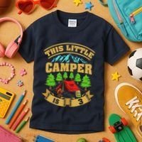 3rd Camping Birthday Camper Lover 3 Year Old Kids T-Shirt thumb 3