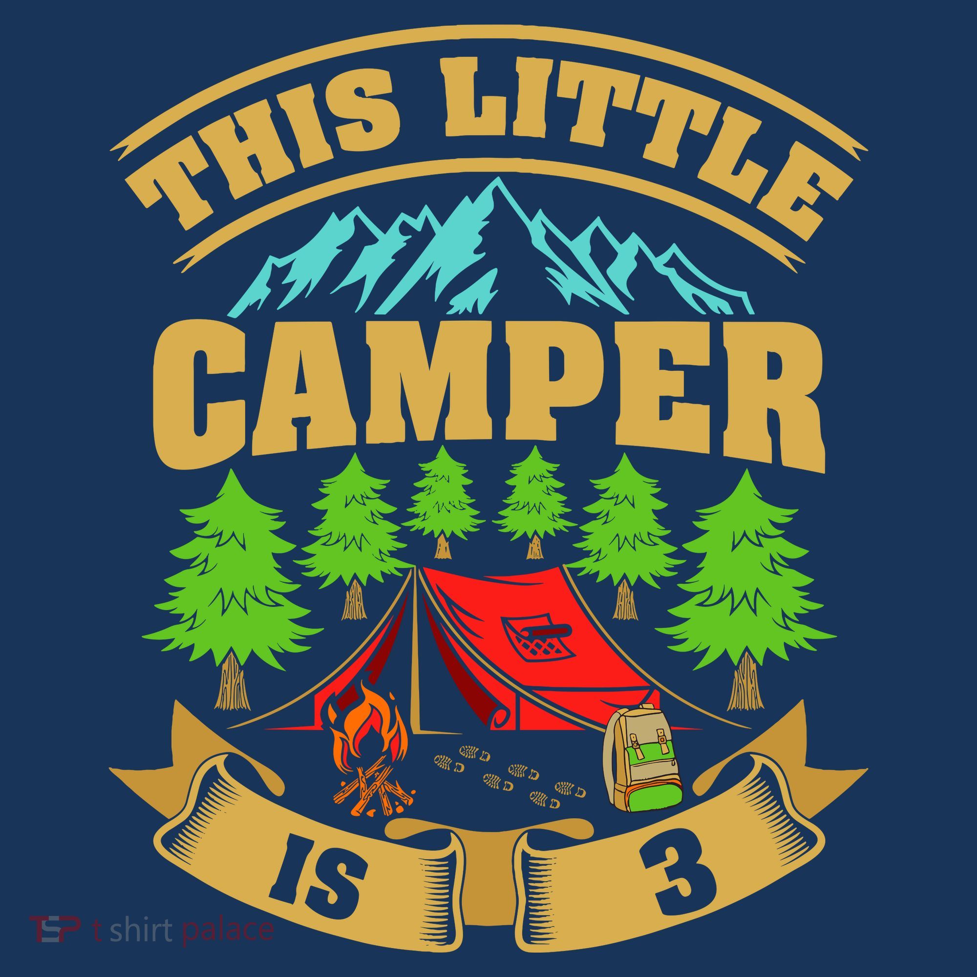 3rd Camping Birthday Camper Lover 3 Year Old Tote Bag