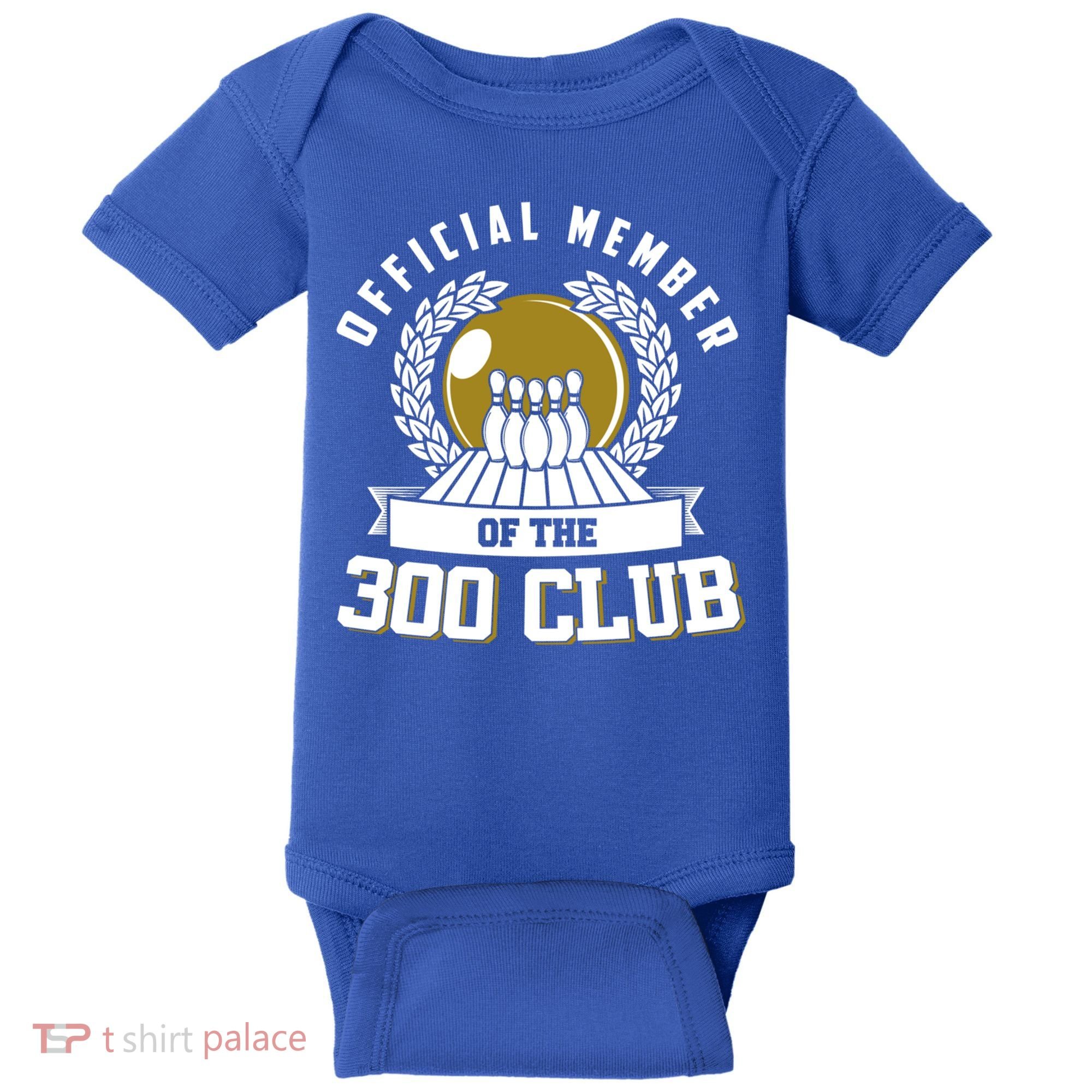 300 Club Bowling Cute Gift 300 Game Bowler Gift Baby Bodysuit