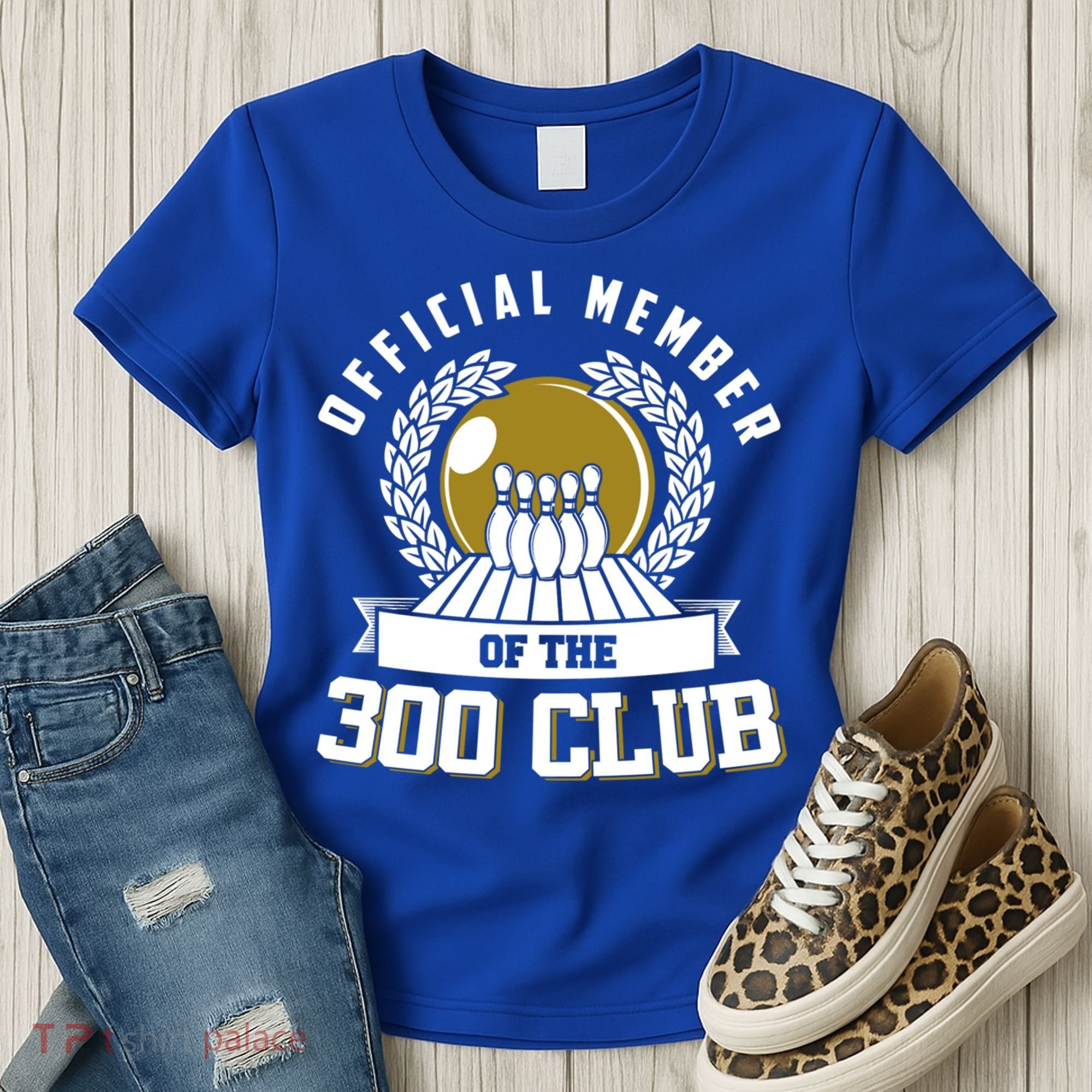 300 Club Bowling Cute Gift 300 Game Bowler Gift Women's T-Shirt