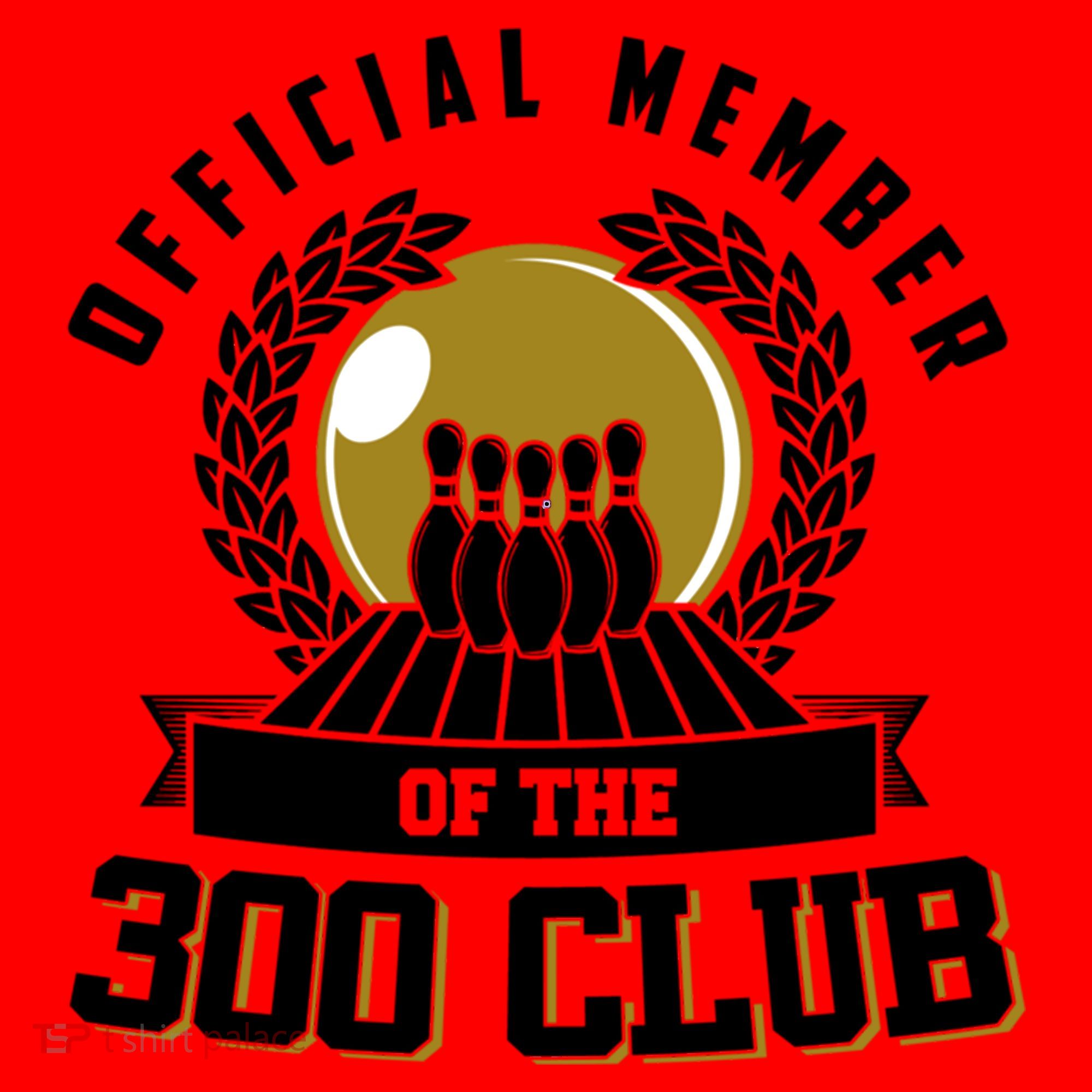 300 Club Bowling Cute Gift 300 Game Bowler Gift Santa Hat