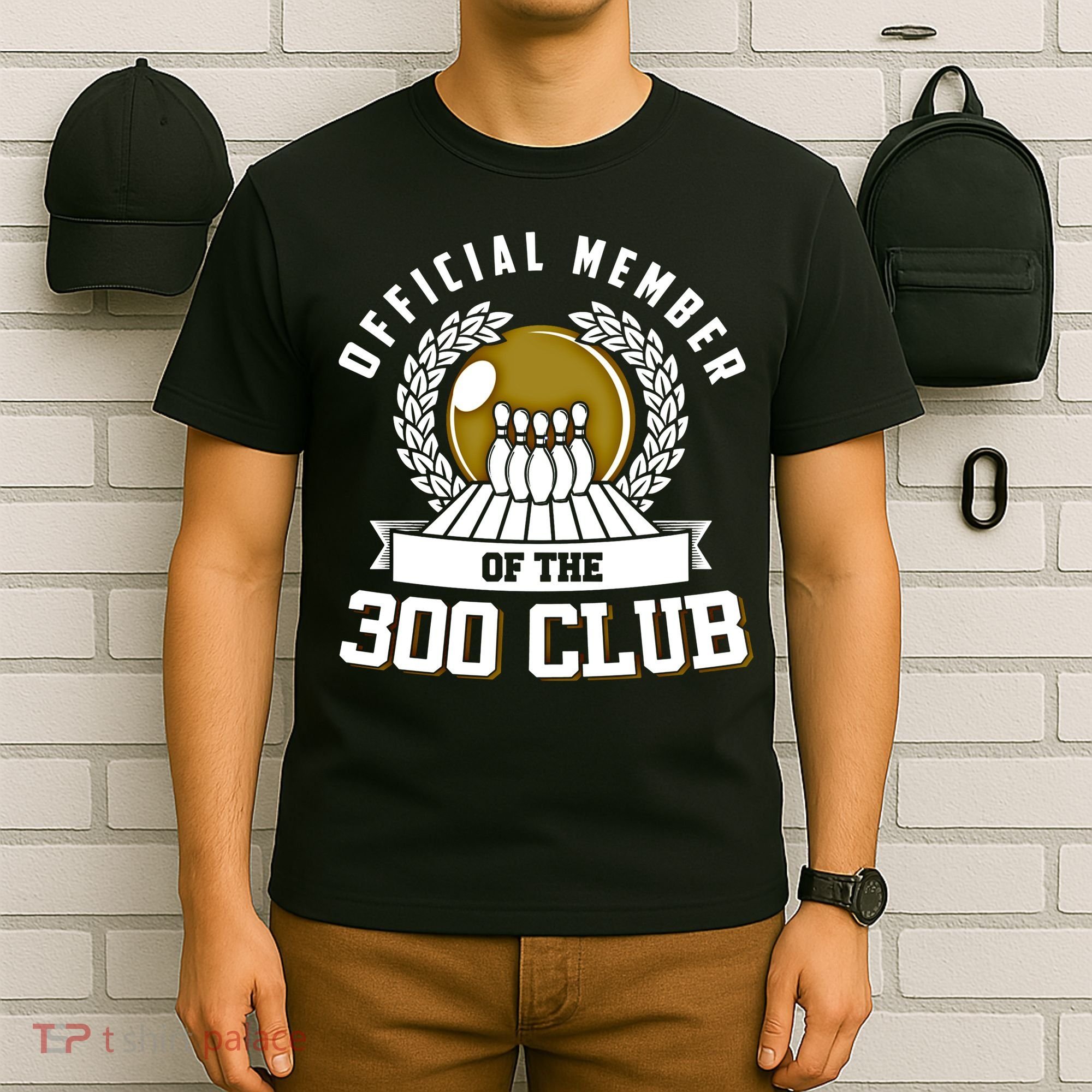 300 Club Bowling Gift 300 Game Bowler Gift Cool Gift T-Shirt