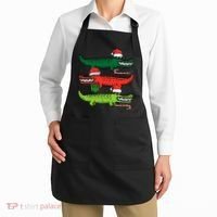 3 Christmas Crocodiles Santa Xmas Alligator Apron thumb 2