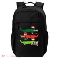 3 Christmas Crocodiles Santa Xmas Alligator Backpack thumb 0