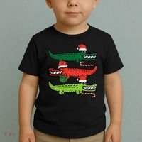 3 Christmas Crocodiles Santa Xmas Alligator Toddler T-Shirt thumb 2