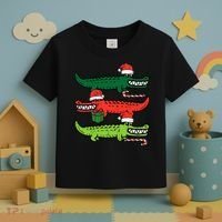 3 Christmas Crocodiles Santa Xmas Alligator Toddler T-Shirt thumb 3