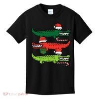 3 Christmas Crocodiles Santa Xmas Alligator Kids T-Shirt thumb 0