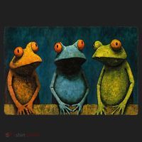 3 Cute Funny Frogs Men, Women, Frog Lovers Women's Sweatshirt thumb 2