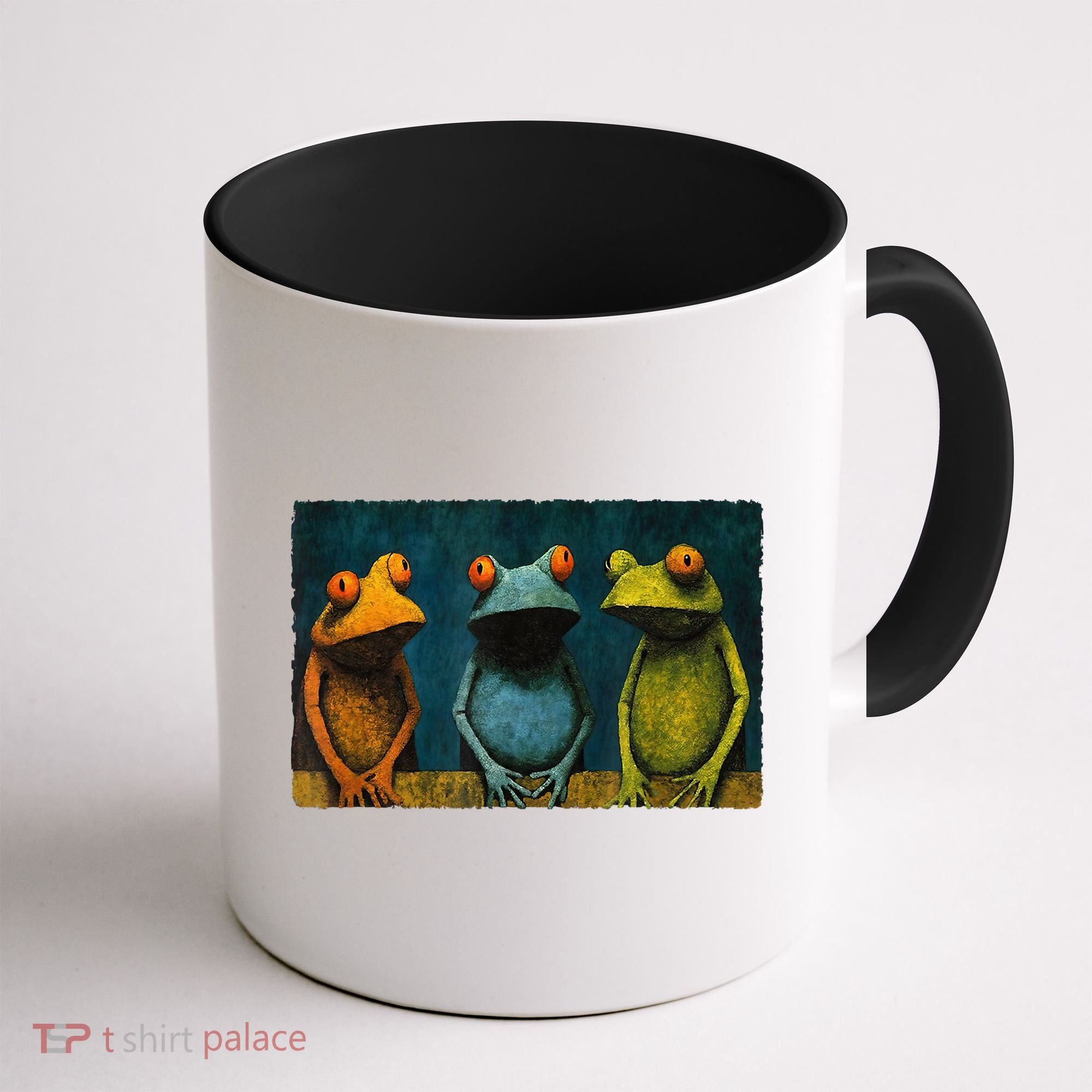 3 Cute Funny Frogs Men, Women, Frog Lovers Coffee Mug