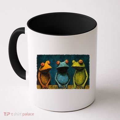 3 Cute Funny Frogs Men, Women, Frog Lovers Coffee Mug